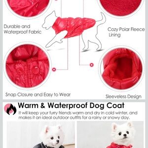 Red Waterproof Dog Coat